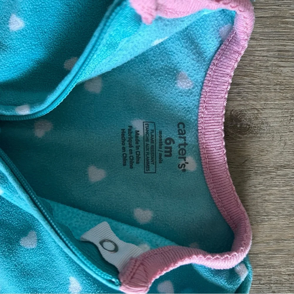 Baby Girl Fleece Footed Sleepers Lot – Size 6M – 3 Pack Elephants Llama Fox - Picture 10 of 10